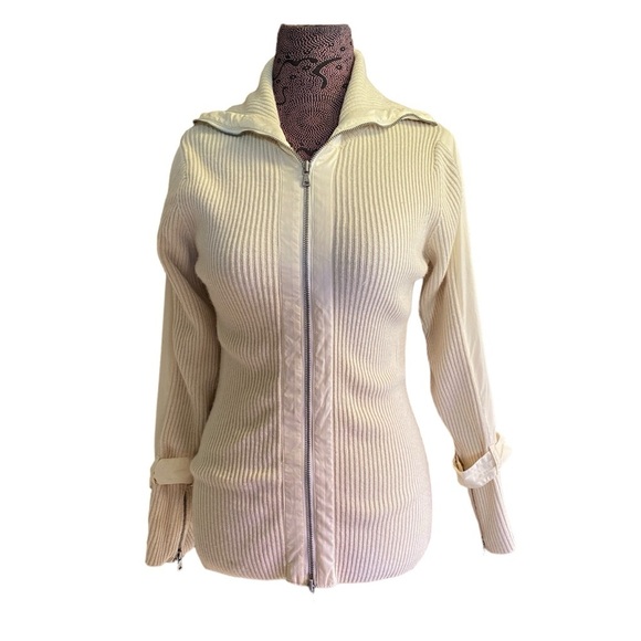 Jeans Votre Nom Sz M Zip Up Knit Sweater - Picture 1 of 6